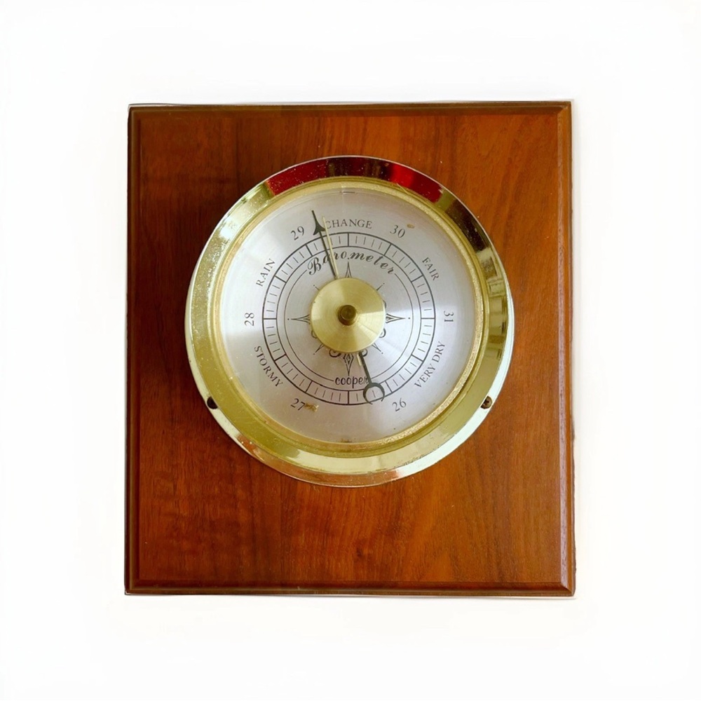 Vintage Cooper weather station Barometer Wooden Wall Hanging